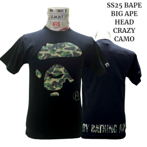 NEW UNUSED BAPE ABC CAMO APE FACE S/S TEE