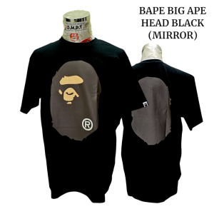 NEW UNUSED BAPE BIG APE HEAD MIRROR S/S BLACK TEE
